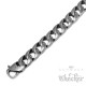 Massives Edelstahl Herren Armband Panzerkette dunkel grau schwer retro Stahl