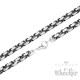 Hochwertige Edelstahl Kette Königskette Männer Halskette silber schwarz 60cm Biker Hiphop