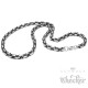 Hochwertige Edelstahl Kette Königskette Männer Halskette silber schwarz 60cm Biker Hiphop