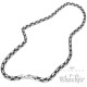 Hochwertige Edelstahl Kette Königskette Männer Halskette silber schwarz 60cm Biker Hiphop