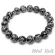 Mot Roll Bead Perlen Armband Herren Männer schwarz Jaspis Edelstein Menbeads