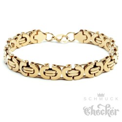 Edelstahl Männer Armband gold Königskette Armkette hochwertig Hiphop Biker