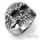 Alter Totenkopf Ring aus Edelstahl Bikerring Piraten Schädel verrottet Skull