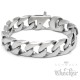 Massives Panzerarmband aus Edelstahl Männerarmband silber matt gebüstet Bikerschmuck