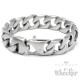 Massives Panzerarmband aus Edelstahl Männerarmband silber matt gebüstet Bikerschmuck