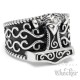 Winkingerring aus Edelstahl mit Mjölnir Thors Hammer Herren Ring massiv silber