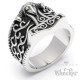 Winkingerring aus Edelstahl mit Mjölnir Thors Hammer Herren Ring massiv silber