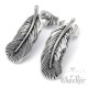 Feder-Ohrstecker aus Edelstahl Indianer Ohrringe silber hochwertig Schmuck Geschenk