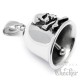 Biker-Bell mit Totenkopf aus Edelstahl Motorrad Glücksglocke Skull Cross Bones