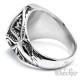 Edelstahl Ring mit Schiff und 2 riesen Kraken Oktopuss Seefahrer Siegelring silber