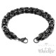 Schwarzes Königsarmband aus Edelstahl Herren Männer Byzantiner Armband Königskette