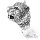 Raubkatzen Ring aus Edelstahl Panther Leopard Jaguar silber Bikerring Damen Herren