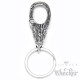 Edelstahl Adler Karabinerhaken mit Schlüsselring Schlüsselanhänger silber Bikerschmuck