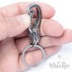 Edelstahl Adler Karabinerhaken mit Schlüsselring Schlüsselanhänger silber Bikerschmuck