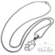 Mini Schlagring Anhänger aus Edelstahl mit Halskette hochwertig silber Männerschmuck