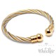 Flexibler Stahlseil Armreif aus Edelstahl silber & gold Damen Herren Geschenk