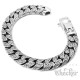 Verziertes Herrenarmband aus Edelstahl mit S-Muster 22cm Hochwertiges Bikerarmband