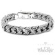 Verziertes Herrenarmband aus Edelstahl mit S-Muster 22cm Hochwertiges Bikerarmband
