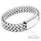 Hochwertiges Fuchsschwanz Herrenarmband aus Edelstahl mit Magnetverschluss silber