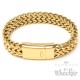 Goldenes Fuchsschwanz Herrenarmband aus Edelstahl mit hochwertigem Magnetverschluss