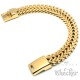 Goldenes Fuchsschwanz Herrenarmband aus Edelstahl mit hochwertigem Magnetverschluss