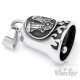 V2 Motorblock Biker-Bell aus Edelstahl Motorrad Glücksglocke Engine Motor silber
