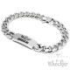 100% BIKER Armband aus Edelstahl mit Totenkopf & Flügel Panzerkette Bikerschmuck