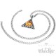 Evil Eye Anhänger aus Edelstahl Saurons Feuer Auge in Dreieck der Macht + Kette