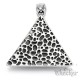 Evil Eye Anhänger aus Edelstahl Saurons Feuer Auge in Dreieck der Macht + Kette