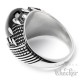 Ring aus Edelstahl mit großem Onyx Stein schwarz silber einigartig Damen Herren