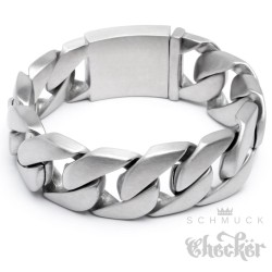 Massives XL Edelstahl Herren Armband Panzerkette schwer Hochwertig 20,5 - 23,5cm