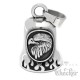 Biker-Bell mit Adler-Kopf aus Edelstahl Motorradfahrer Glücksbringer Guardian Bell