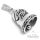 Lady Rider Bikerbell mit Rose aus Edelstahl Motorrad Glücksglocke Guardian Bell