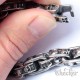 Totenkopfarmband aus massivem 316L Edelstahl Herren Biker Armkette silber Skulls