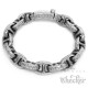 XL Herren Armband 316L Edelstahl hochwertiges Bikerarmband silber Dellenstruktur