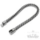 Massives Herren Fuchsschwanz-Armband aus Edelstahl hochwertige Armkette dunkelgrau