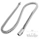 XL Fuchsschwanzkette und Armband Set aus Edelstahl dicke silber Halskette Biker
