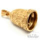 Vergoldete Live to Ride Biker-Bell aus Edelstahl Totenkopf Skull Glücksglocke gold