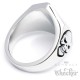 Massiver Edelstahl Ring 1%er Onepercenter Einprozenter Outlaw Gesetzlos Biker 1%