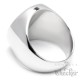 Schlichter Kreuzritter Ring aus Edelstahl mit rotem Tatzenkreuz Templer-Zeichen