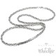 Edelstahl Kette Halskette Silber doppelte Königskette 60cm Dick Biker Hiphop