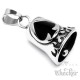 Pik Biker-Bell mit Flammen Motorrad Glöckchen aus Edelstahl Spade Glücksbringer