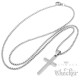 Kleines Kreuz aus Edelstahl gold schlicht Anhänger Herren Schmuck + Halskette
