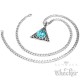 Evil Eye Anhänger aus Edelstahl Saurons Feuer Auge in Dreieck der Macht + Kette