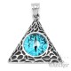 Evil Eye Anhänger aus Edelstahl Saurons Feuer Auge in Dreieck der Macht + Kette