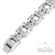 Hochwertiges Motorradketten-Armband aus 316L Edelstahl silber Bikerschmuck Armkette