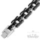 Schwarzes Motorradketten-Armband aus hochwertigem Edelstahl Bikerschmuck Armband