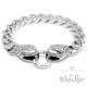 Schlangen Panzerarmband mit Ringverschluss Edelstahl silber Biker Herren Armband