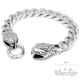 Schlangen Panzerarmband mit Ringverschluss Edelstahl silber Biker Herren Armband