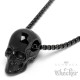 Goldener Totenkopf-Anhänger aus Edelstahl mit Halskette vergoldete Skull Kette